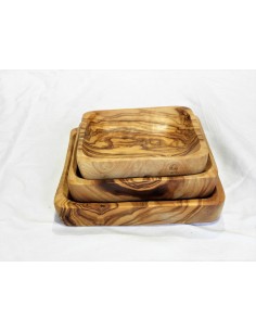 lot de 3 assiettes en bois d'olivier 2