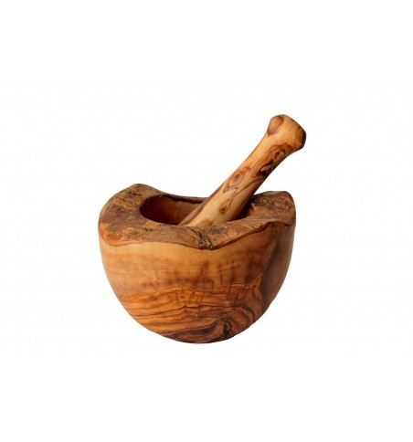 Mortier rustique et pilon  bois olivier