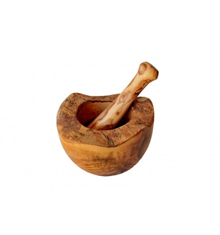 Mortier rustique et pilon  bois olivier