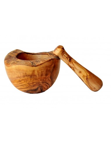 Mortier rustique et pilon  bois olivier