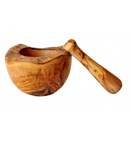 Mortier rustique et pilon  bois olivier