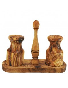 Porte de sel et de poivre en bois d’olivier 2